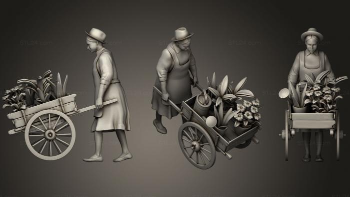 Figurines of people (WOMAN13, STKH_0199) 3D models for cnc